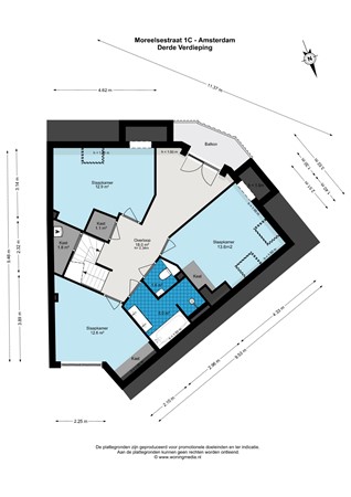 Floorplan - Moreelsestraat 1C, 1071 BJ Amsterdam